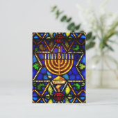 JODENSTER EN MENORAH BRIEFKAART (Staand voorkant)