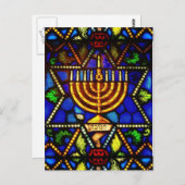 JODENSTER EN MENORAH BRIEFKAART (Voorkant / Achterkant)