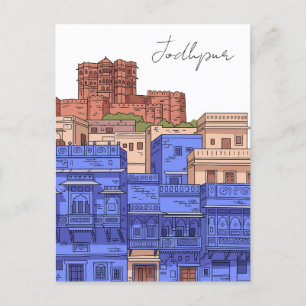 Jodhpur India Illustratie Briefkaart