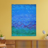 Jodi's originele waterschilderij canvas afdruk (Insitu (Woonkamer))