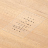 Jody Simple Elegant Wedding Save the Date Acryl Uitnodigingen (Laagn)