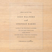 Jody Simple Elegant Wedding Save the Date Acryl Uitnodigingen (Voorkant)