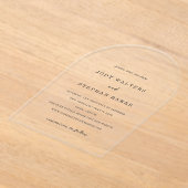 Jody Simple Elegant Wedding Save the Date Acryl Uitnodigingen (Laagn)