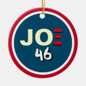 JOE 46 BIDEN Red White Blue Kerstmis Keramisch Ornament (Voorkant)