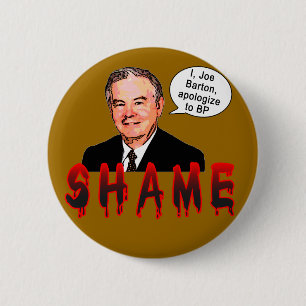 Joe Barton SHAME T-shirts, Buttonnen Ronde Button 5,7 Cm