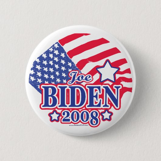 Joe Biden 2008 Vlag Button (Voorkant)