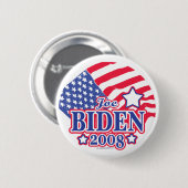 Joe Biden 2008 Vlag Button (Voorkant /achterkant)