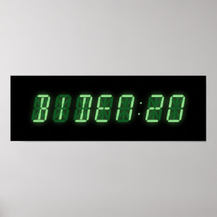 Joe Biden 2020 digitale klok Poster