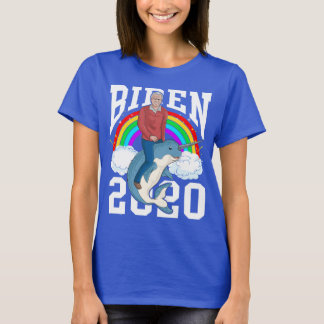 Joe Biden 2020 Riding Narwhal Democraat Anti Trump T-shirt
