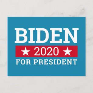Joe Biden 2020 voor President - Blauwgroen blauwe  Briefkaart