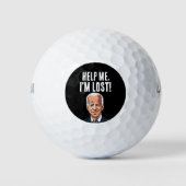 JOE BIDEN AIDE-MOI, JE SUIS PERDU ! BALLES DE GOLF (Devant)