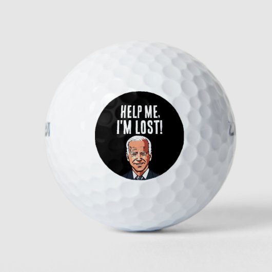 JOE BIDEN AIDE-MOI, JE SUIS PERDU ! BALLES DE GOLF (Devant)