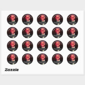 Joe Biden als Dark Brandon Button Ronde Sticker (Vel)