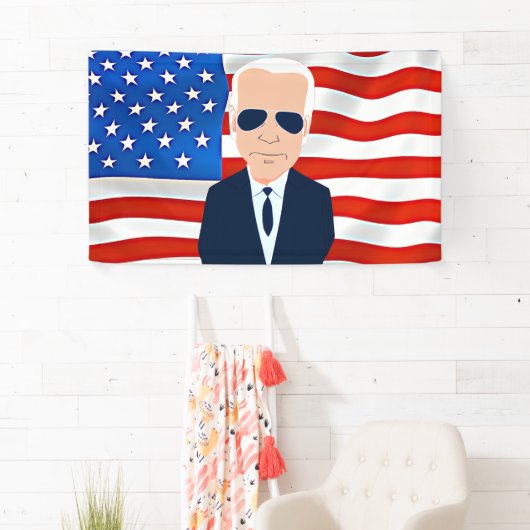 Joe Biden Amerikaanse vlag 2024 Verkiezingen Spandoek (Insitu)