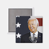 Joe Biden Art Magnet Magneet (Voorkant / Achterkant)