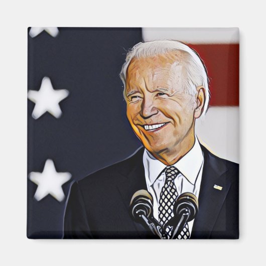 Joe Biden Art Magnet Magneet (Voorkant)