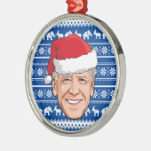 Joe Biden Blue Holiday Ceramic Ornament (Links)