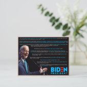Joe Biden citeert op Race Briefkaart (Staand voorkant)
