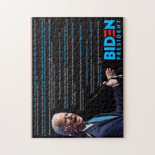 Joe Biden citeert op Race Legpuzzel (Verticaal)