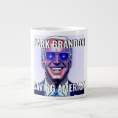 Joe Biden comme Dark Brandon Mug de café géant (Devant)