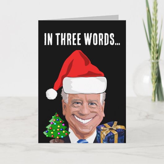 JOE BIDEN CONFONDU LES CARTES AMUSANTES DE NOËL (Devant)