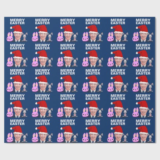 JOE BIDEN CONFUSED CHRISTMAS WRAPPING PAPER CADEAUPAPIER (Vlak)