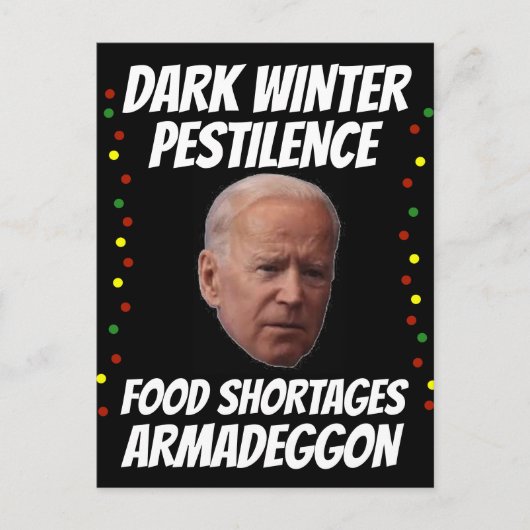 JOE BIDEN DARK HIVER NOËL CARTES POSTALES (Devant)