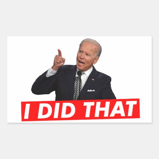 JOE BIDEN DAT IK DAT HAD RECHTHOEKIGE STICKER (Voorkant)