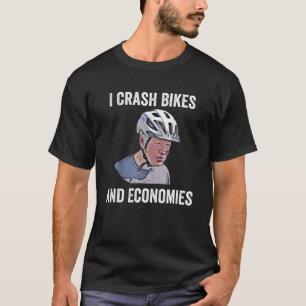 Joe Biden die van zijn bike I Crash Bikes en E af T-shirt