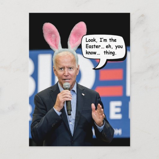 Joe Biden Easter Bunny Briefkaart (Voorkant)
