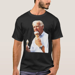 Joe Biden Eating Ice Cream Sticker.png T-shirt