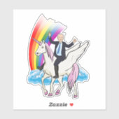 Joe Biden Eenhoorns & Regenbogen Sticker (Vel)