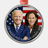Joe Biden en Kamala Harris Keepomwille Souvenir 20 Metalen Ornament (Voorkant)