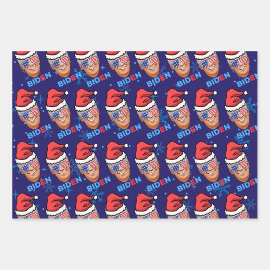 Joe Biden en Kamala Harris Kerstkerstkerstkerstker Inpakpapier Vel (Voorkant 3)