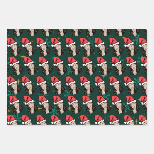 Joe Biden en Kamala Harris Kerstkerstkerstkerstker Inpakpapier Vel (Voorkant)