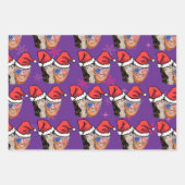 joe biden en kamala harris kerstsanta hat inpakpapier vel (Voorkant 2)