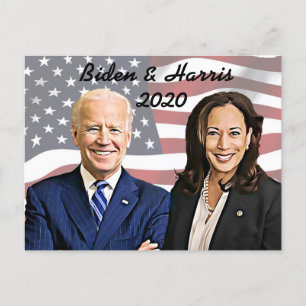 Joe Biden en Kamala Harris Memorabilia Keepomwille Briefkaart