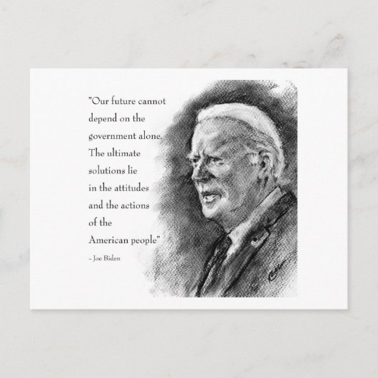 Joe Biden en Quote Briefkaart (Voorkant)