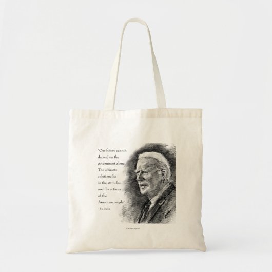Joe Biden en Quote Ecovriendelijk Tote Bag (Voorkant)