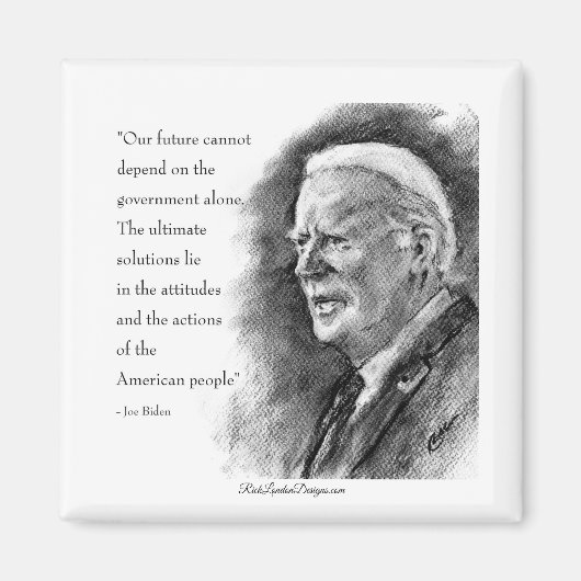 Joe Biden en Quote Fridge Magnet Magneet (Voorkant)