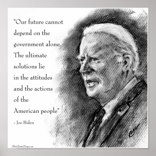 Joe Biden en Quote Poster (Voorkant)