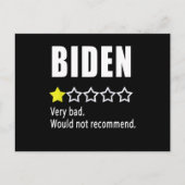 Joe Biden erg slecht. Zou niet adviseren Briefkaart (Voorkant)