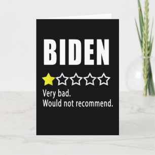 Joe Biden erg slecht. Zou niet adviseren Kaart