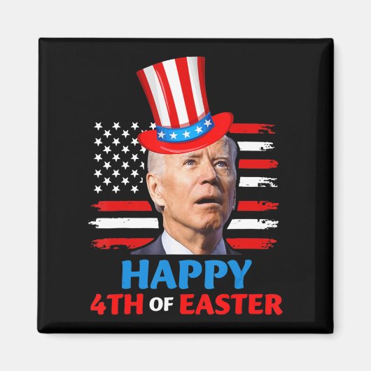 Joe Biden Funn op 4 juli, blij op 4 juli Magneet (Voorkant)