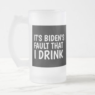 JOE BIDEN FUNNY FROSTED GLASS MOK VOOR DAD