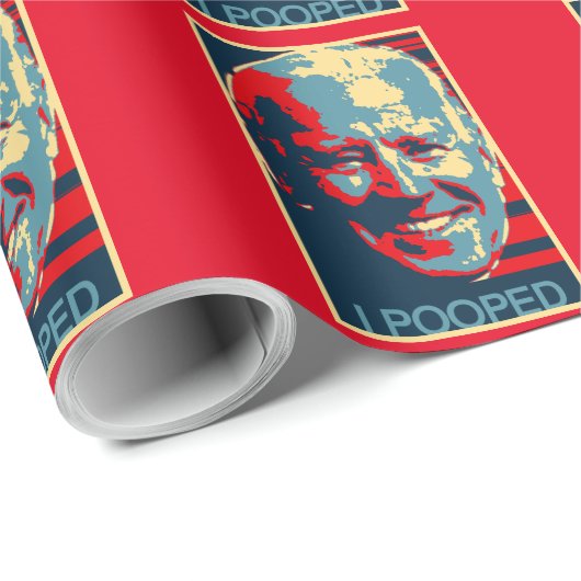 JOE BIDEN FUNNY I POOPTE OBAMAIZED CHRISTMAS WRAPP CADEAUPAPIER (Rol Hoek)