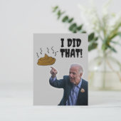 JOE BIDEN FUNNY, IK HEB DIE POOP BRIEFKAARTEN GEDO (Staand voorkant)