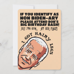 JOE BIDEN FUNNY PARTY SUR MESURE Invitations