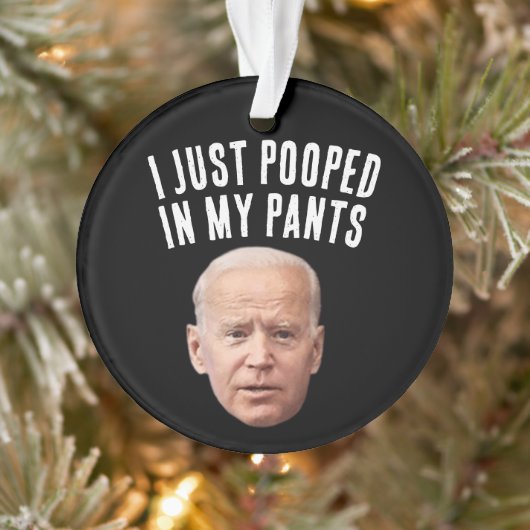 JOE BIDEN FUNNY POOPÉ NOËL ORNAMENTS (Arbre)