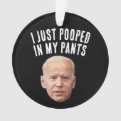 JOE BIDEN FUNNY POOPÉ NOËL ORNAMENTS (devant)